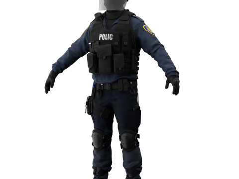 Police swat Modello 3D
