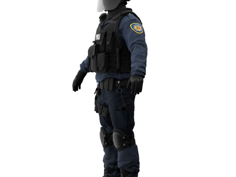 Police swat Modello 3D