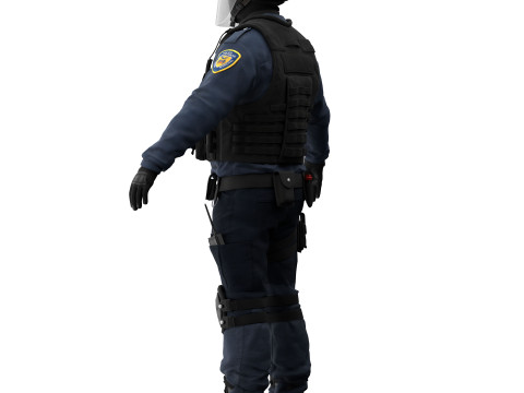 Police swat Modello 3D