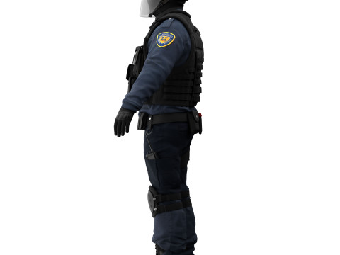 Police swat Modello 3D
