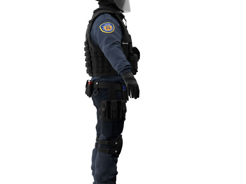 Police swat Modello 3D