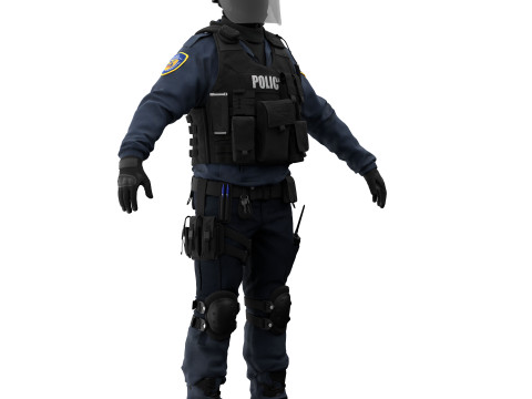 Police swat Modello 3D