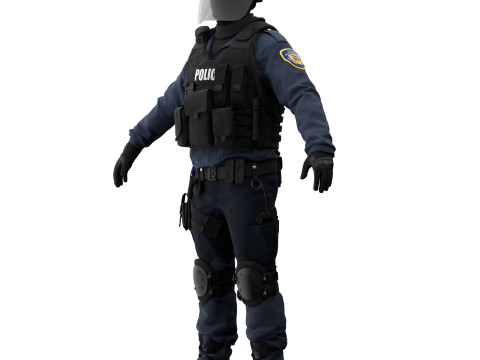Police swat Modello 3D