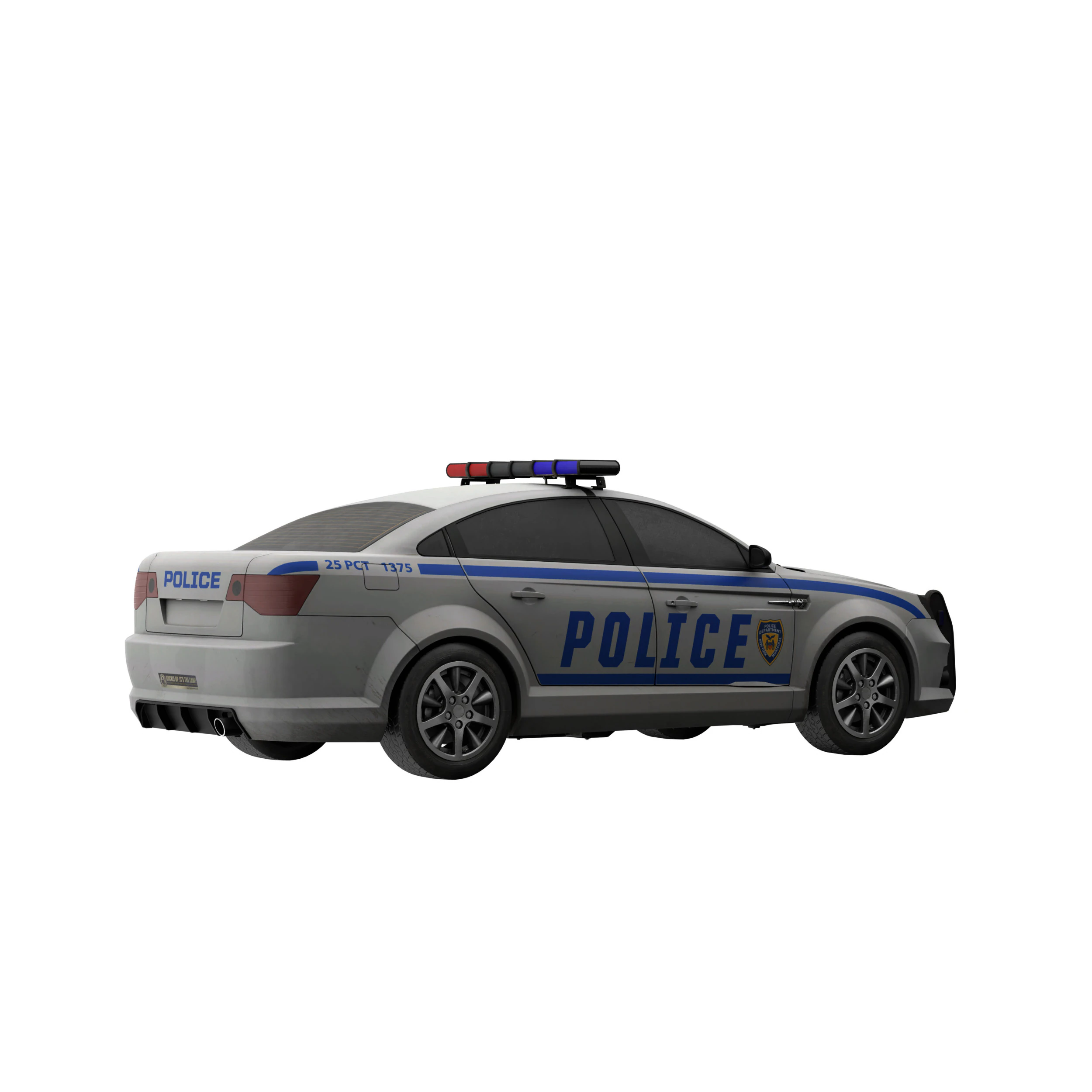 Police car 3D Model .c4d .max .obj .3ds .fbx .stl .blend 