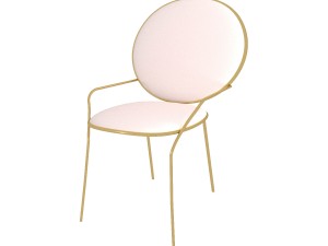 soft gold chair 3D Model