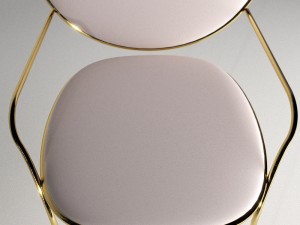 soft gold chair 3D Model