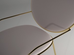 soft gold chair 3D Model