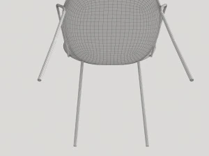 soft gold chair 3D Model