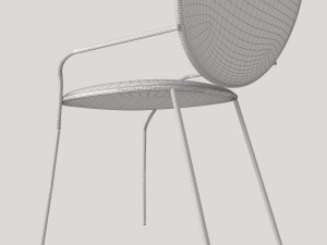 soft gold chair 3D Model