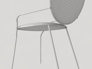 soft gold chair 3D Model