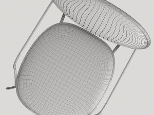 soft gold chair 3D Model