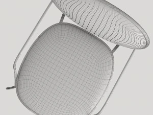 soft gold chair 3D Model