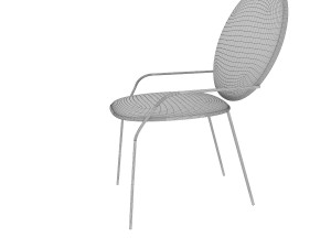 soft gold chair 3D Model