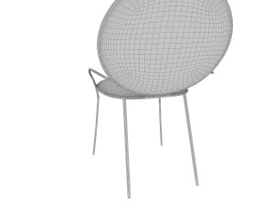soft gold chair 3D Model