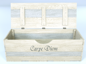 wooden square chest 3D Модель