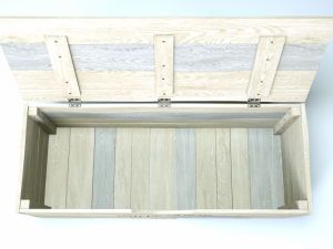 wooden square chest 3D Модель