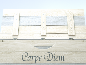 wooden square chest 3D Модель