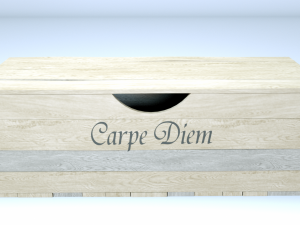 wooden square chest 3D Модель