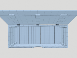 wooden square chest 3D Модель