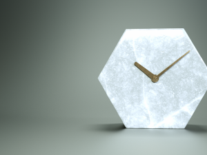 polygonal marble clock 3D मॉडल