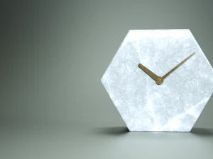 polygonal marble clock 3D Model