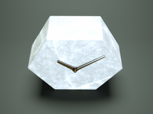 polygonal marble clock 3D मॉडल