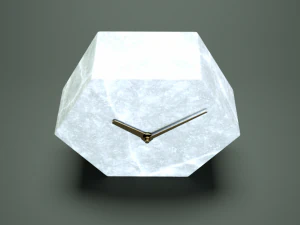 polygonal marble clock 3D Model
