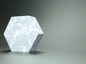 polygonal marble clock 3D Model