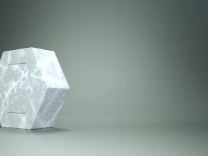 polygonal marble clock 3D Model