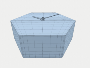 polygonal marble clock 3D मॉडल