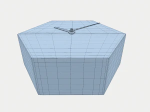 polygonal marble clock 3D Model