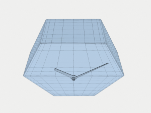 polygonal marble clock 3D मॉडल