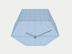 polygonal marble clock 3D Model