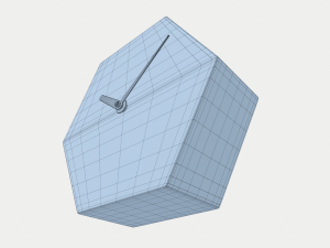 polygonal marble clock 3D मॉडल