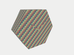 polygonal marble clock 3D मॉडल