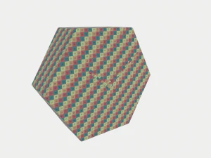 polygonal marble clock 3D Model