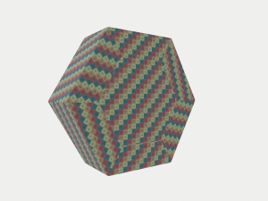 polygonal marble clock 3D मॉडल