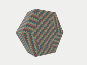 polygonal marble clock 3D Model