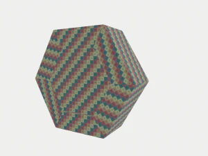 polygonal marble clock 3D Model