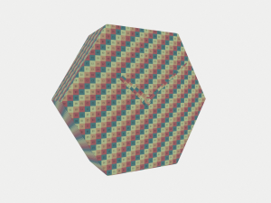 polygonal marble clock 3D मॉडल