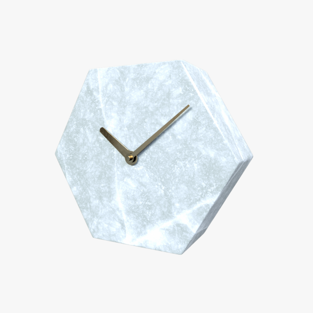 polygonal marble clock 3D मॉडल .c4d .max .obj .3ds .fbx .stl .blend 