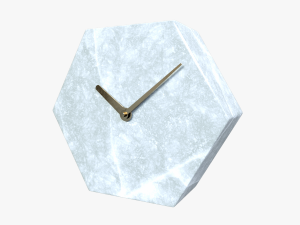 polygonal marble clock 3D Модель