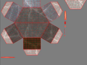 polygonal marble clock 3D Model