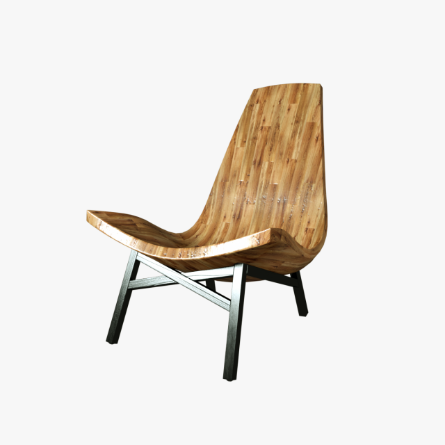 american modern wooden chair Modello 3D .c4d .max .obj .3ds .fbx .stl .blend 