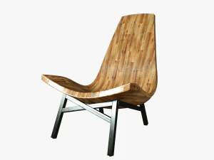chaise américaine moderne en bois Modèle 3D