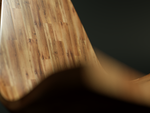 american modern wooden chair Modello 3D