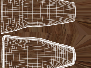american modern wooden chair Modello 3D