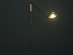 modern black wall lamp 3D Модель