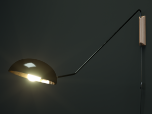 modern black wall lamp 3D Модель