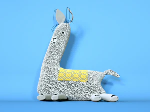 soft toy of a llama 3D Model